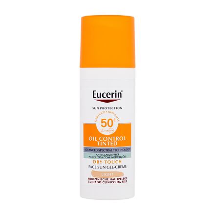 Eucerin Sun Oil Control Tinted Dry Touch Sun Gel-Cream SPF50+ unisex tónující opalovací gelový krém na obličej 50 ml odstín light unisex