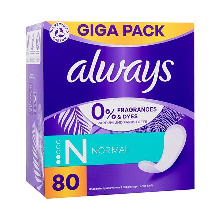 Always Daily Normal intimky bez parfemace 80 ks pro ženy poškozená krabička
