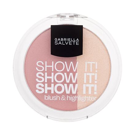 Gabriella Salvete Show It! Blush & Highlighter dámská kompaktní tvářenka s rozjasňovačem 9 g odstín 02