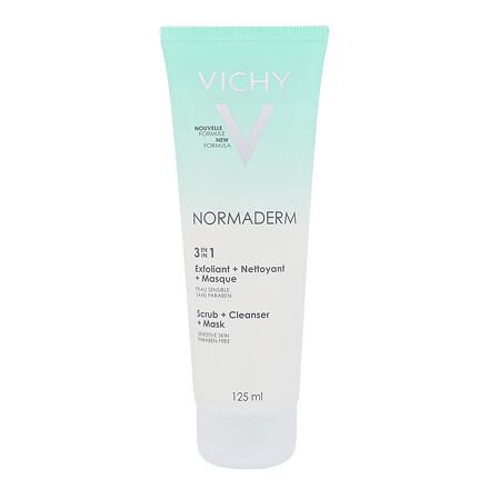 Vichy Normaderm 3in1 Scrub + Cleanser + Mask dámský přípravek pro čištění problematické pleti 125 ml pro ženy