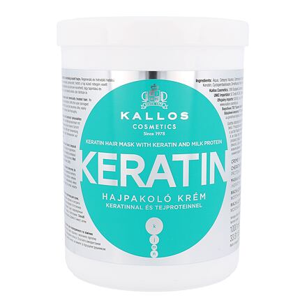 Kallos Cosmetics Keratin dámská regenerační maska na vlasy s keratinem 1000 ml pro ženy