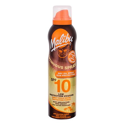 Malibu Continuous Spray Dry Oil SPF10 unisex voděodolný suchý olej na opalování 175 ml