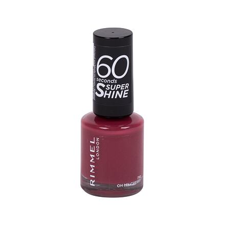 Rimmel London 60 Seconds Super Shine rychleschnoucí lak na nehty 8 ml odstín červená