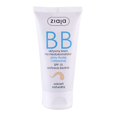 Ziaja BB Cream Oily and Mixed Skin SPF15 bb krém pro mastnou a smíšenou pleť 50 ml odstín natural