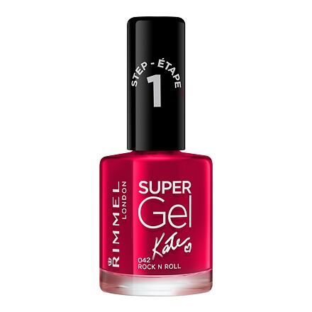 Rimmel London Super Gel By Kate STEP1 lak na nehty 12 ml odstín červená