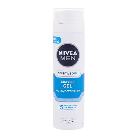 Nivea Men Sensitive Cooling pánský gel na holení bez alkoholu 200 ml pro muže