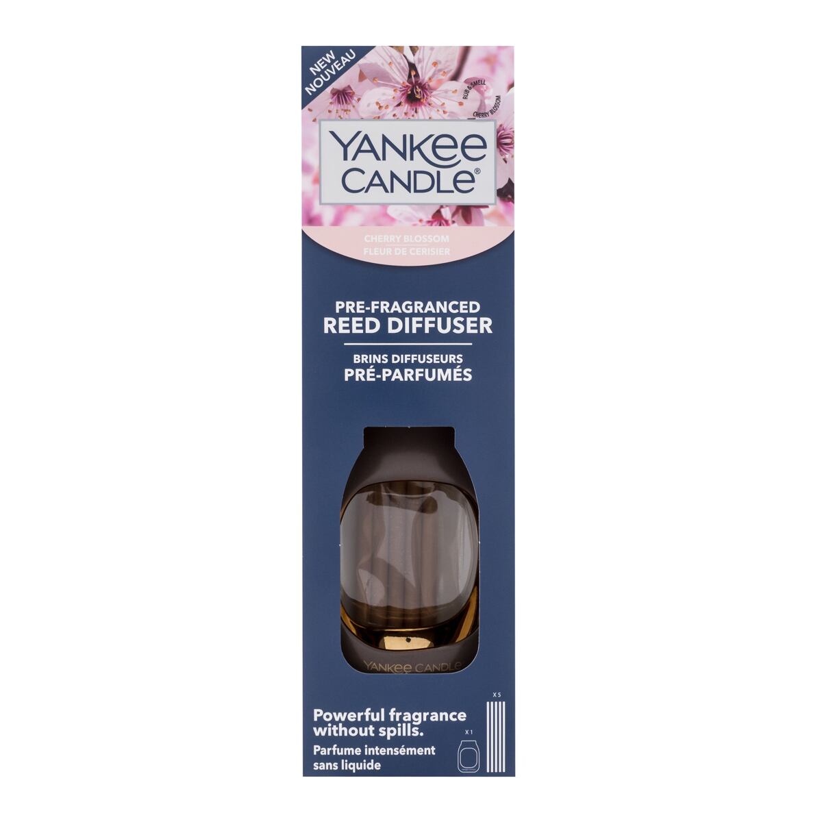 Yankee Candle Cherry Blossom Pre-Fragranced Reed Diffuser unisex difuzér s vonnými tyčinkami