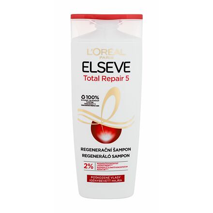 L'Oréal Paris Elseve Total Repair 5 Regenerating Shampoo dámský šampon pro poškozené a oslabené vlasy 250 ml pro ženy