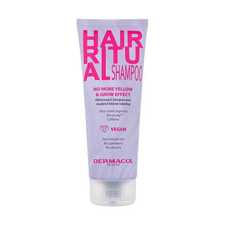 Dermacol Hair Ritual No More Yellow & Grow Shampoo dámský obnovující šampon pro studené blond odstíny 250 ml pro ženy