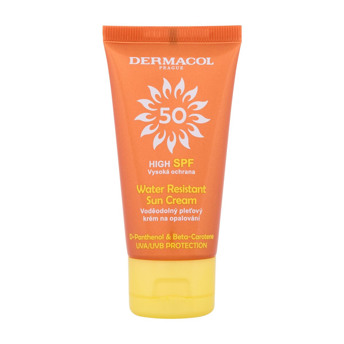 Dermacol Sun Water Resistant Cream SPF50 unisex voděodolný opalovací krém na obličej 50 ml unisex