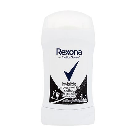Rexona MotionSense Invisible Black + White dámský antiperspirant deostick 40 ml pro ženy