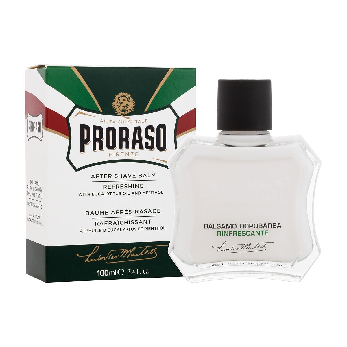 PRORASO Green After Shave Balm pánský balzám po holení s mentolem a eukalyptem 100 ml