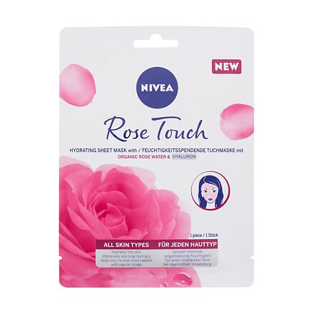 Nivea Rose Touch Hydrating Sheet Mask dámská hydratační textilní pleťová maska pro ženy