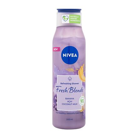 Nivea Fresh Blends Banana & Acai Refreshing Shower dámský sprchový gel 300 ml pro ženy