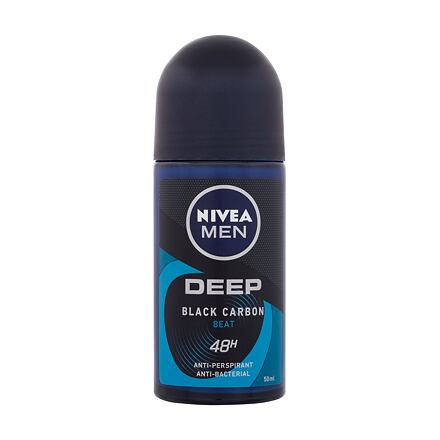 Nivea Men Deep Black Carbon Beat 48H pánský antiperspirant deodorant roll-on 50 ml pro muže