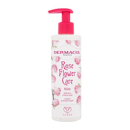 Dermacol Rose Flower Care Creamy Soap dámské vyživující krémové mýdlo na ruce 250 ml pro ženy