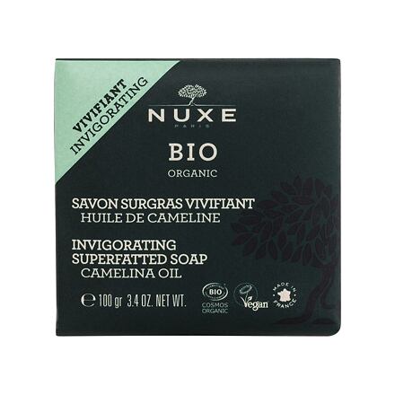 NUXE Bio Organic Invigorating Superfatted Soap Camelina Oil dámské jemné a účinné tuhé mýdlo na tělo i obličej 100 g pro ženy
