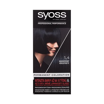 Syoss Permanent Coloration dámská permanentní barva na vlasy 50 ml odstín černá pro ženy