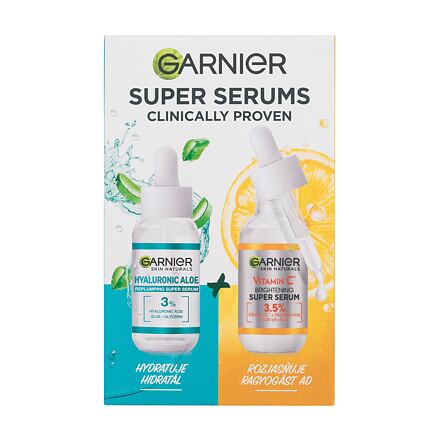 Garnier Skin Naturals Super Serums dámské dárková sada pleťové sérum Skin Naturals Vitamin C 30 ml + pleťové sérum Skin Naturals Hyaluronic Aloe 30 ml pro ženy