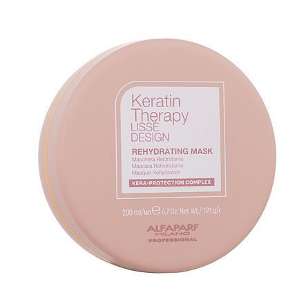 ALFAPARF MILANO Keratin Therapy Lisse Design Rehydrating dámská hydratační maska na vlasy 200 ml pro ženy