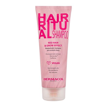 Dermacol Hair Ritual Shampoo Red Hair & Grow Effect dámský šampon pro zrzavé a červené vlasy 250 ml pro ženy
