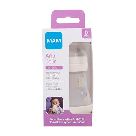 MAM Easy Start Anti-Colic 0m+ Linen kojenecká láhev pro novorozence na mateřské mléko a umělou výživu 160 ml
