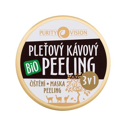 Purity Vision Coffee Bio Skin Peeling 3in1 unisex obnovující a čisticí pleťový peeling 70 ml unisex