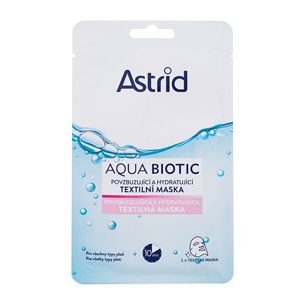 Astrid Aqua Biotic Anti-Fatigue and Quenching Tissue Mask dámská povzbuzující a hydratující textilní pleťová maska pro ženy