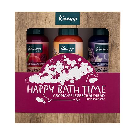 Kneipp Happy Bath Time unisex dárková sada pěna do koupele Dream Time 100 ml + pěna do koupele Good Mood 100 ml + pěna do koupele Happy Time-Out 100 ml unisex