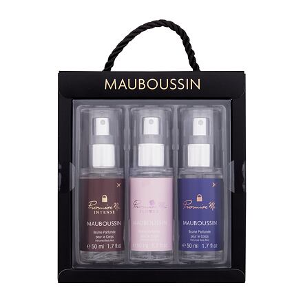 Mauboussin Promise Me dámský dárková sada tělový závoj Promise Me Intense 50 ml + tělový závoj Promise Me Flower 50 ml + tělový závoj Promise Me 50 ml pro ženy