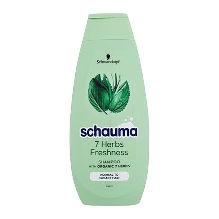 Schwarzkopf Schauma 7 Herbs Freshness Shampoo dámský osvěžující šampon s bylinkami 400 ml pro ženy