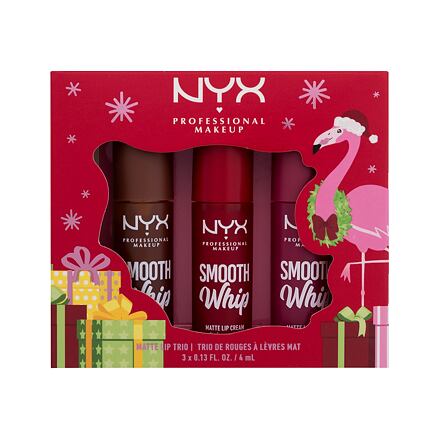NYX Professional Makeup Fa La La L.A. Land Smooth Whip Matte Lip Cream Trio dámská odstín hnědá dárková sada rtěnka Smooth Whip Matte Lip Cream 3 x 4 ml