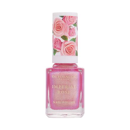 Dermacol Imperial Rose Waterproof Mascara lak na nehty s vůní růže 11 ml odstín růžová
