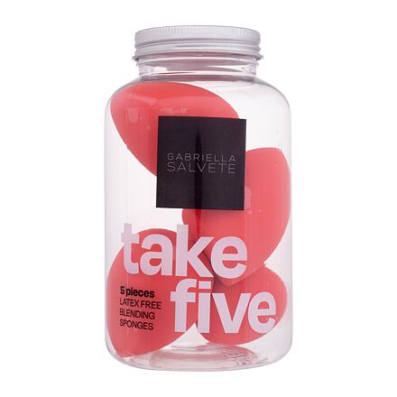 Gabriella Salvete Take Five bezlatexové houbičky na make-up 5 ks odstín červená