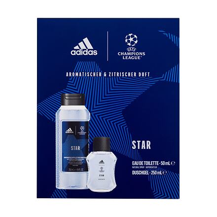 Adidas UEFA Champions League Star pánská dárková sada toaletní voda 50 ml + sprchový gel 250 ml pro muže