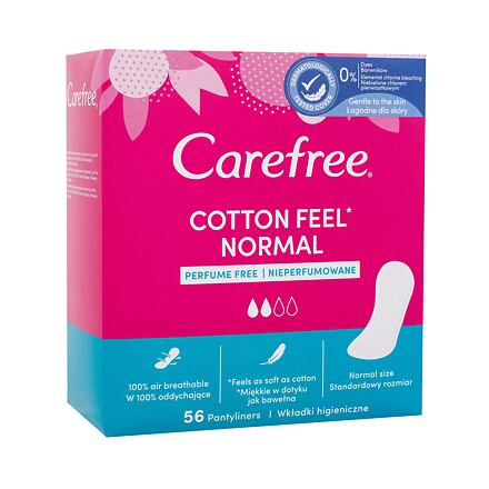 Carefree Cotton Feel Normal intimky bez parfemace 56 ks pro ženy