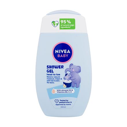 Nivea Baby Head To Toe Shower Gel dětský jemný sprchový gel na tělo a vlasy 200 ml pro děti