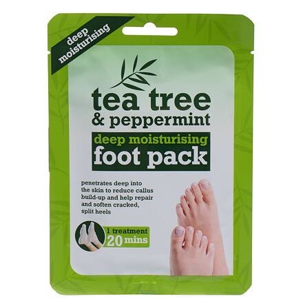 Xpel Tea Tree Tea Tree & Peppermint Deep Moisturising Foot Pack hydratační ponožky 1 pár