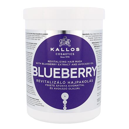 Kallos Cosmetics Blueberry dámská regenerační maska pro suché a poškozené vlasy 1000 ml pro ženy