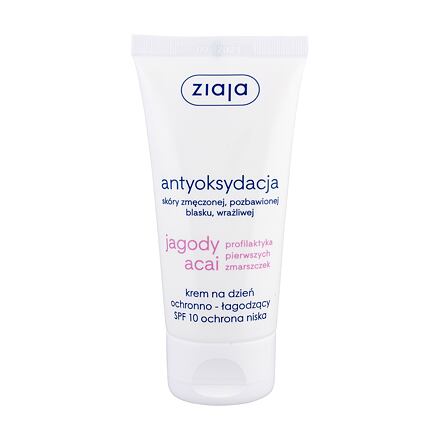 Ziaja Acai Berry Antioxidation SPF10 dámský zklidňující pleťový krém 50 ml pro ženy