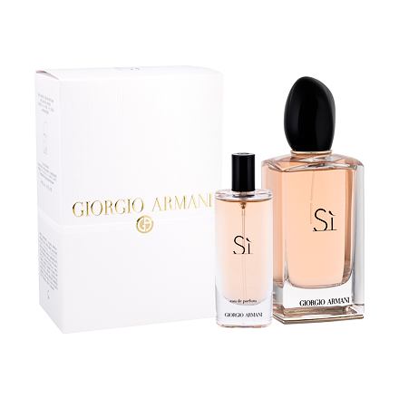 Giorgio Armani Sì dámská dárková sada parfémovaná voda 100 ml + parfémovaná voda 15 ml pro ženy