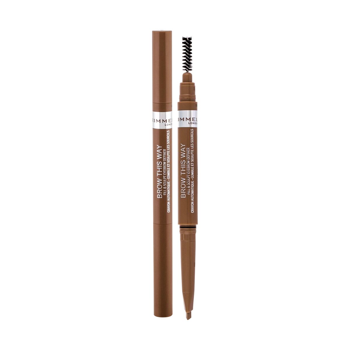 Rimmel London Brow This Way Fill & Sculpt dámská precizní tužka na obočí s kartáčkem 0.25 g odstín blond