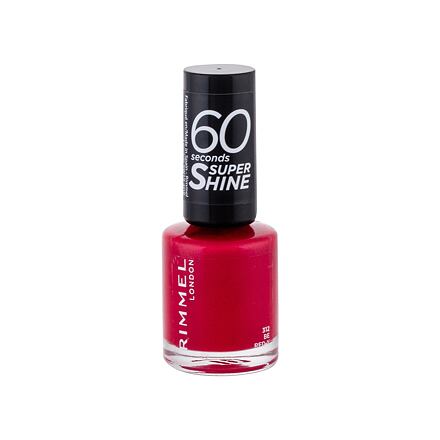 Rimmel London 60 Seconds Super Shine rychleschnoucí lak na nehty 8 ml odstín červená