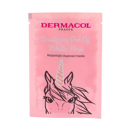 Dermacol Beautifying Peel-off Metallic Mask Brightening dámská rozjasňující slupovací maska 15 ml pro ženy