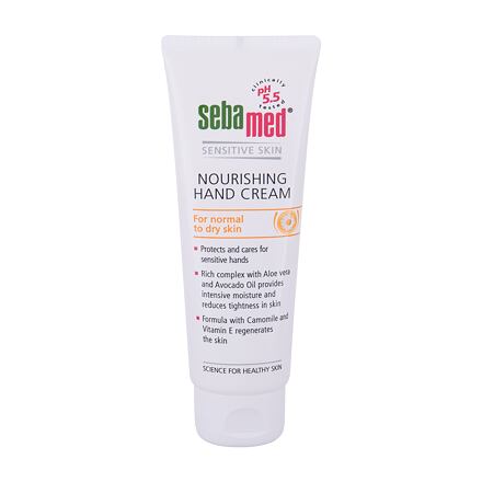 SebaMed Sensitive Skin Nourishing dámský vyživující krém na ruce s normální a suchou pokožkou 75 ml pro ženy