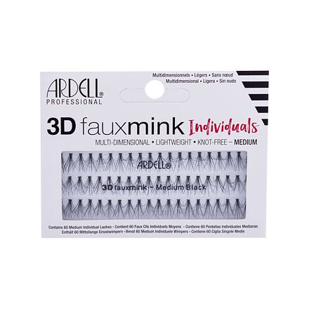 Ardell 3D Faux Mink Individuals Medium dámské trsové umělé řasy 60 ks odstín black