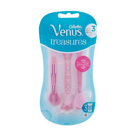 Gillette Venus Treasures Collection dámský sada: jednorázový holicí strojek 3 ks pro ženy