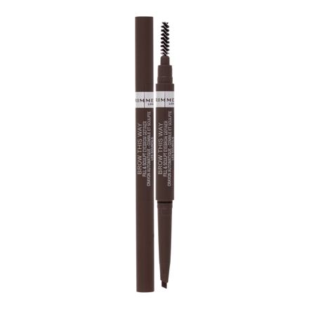 Rimmel London Brow This Way Fill & Sculpt dámská precizní tužka na obočí s kartáčkem 0.25 g odstín hnědá