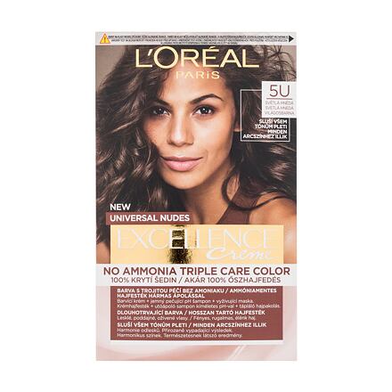 L'Oréal Paris Excellence Creme Triple Protection dámská barva na vlasy na barvené vlasy 48 ml odstín hnědá pro ženy