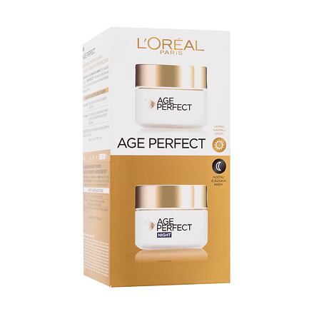 L'Oréal Paris Age Perfect dámský dárková sada denní pleťový krém Age Perfect 50 ml + noční pleťový krém Age Perfect 50 ml pro ženy